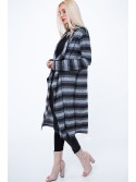 Cardigan cu dungi gri MP16152 - Magazin online - Boutique